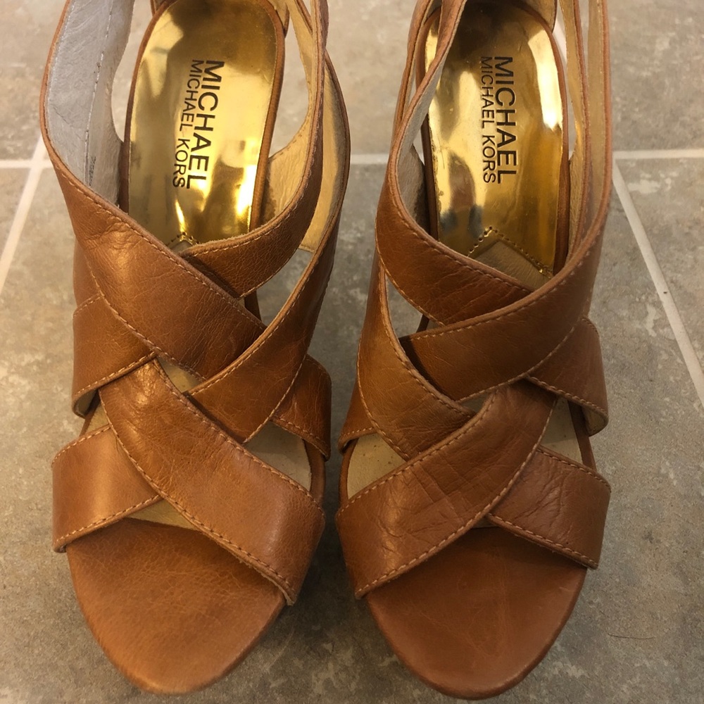 Michael Kors Carmel Leather Heels